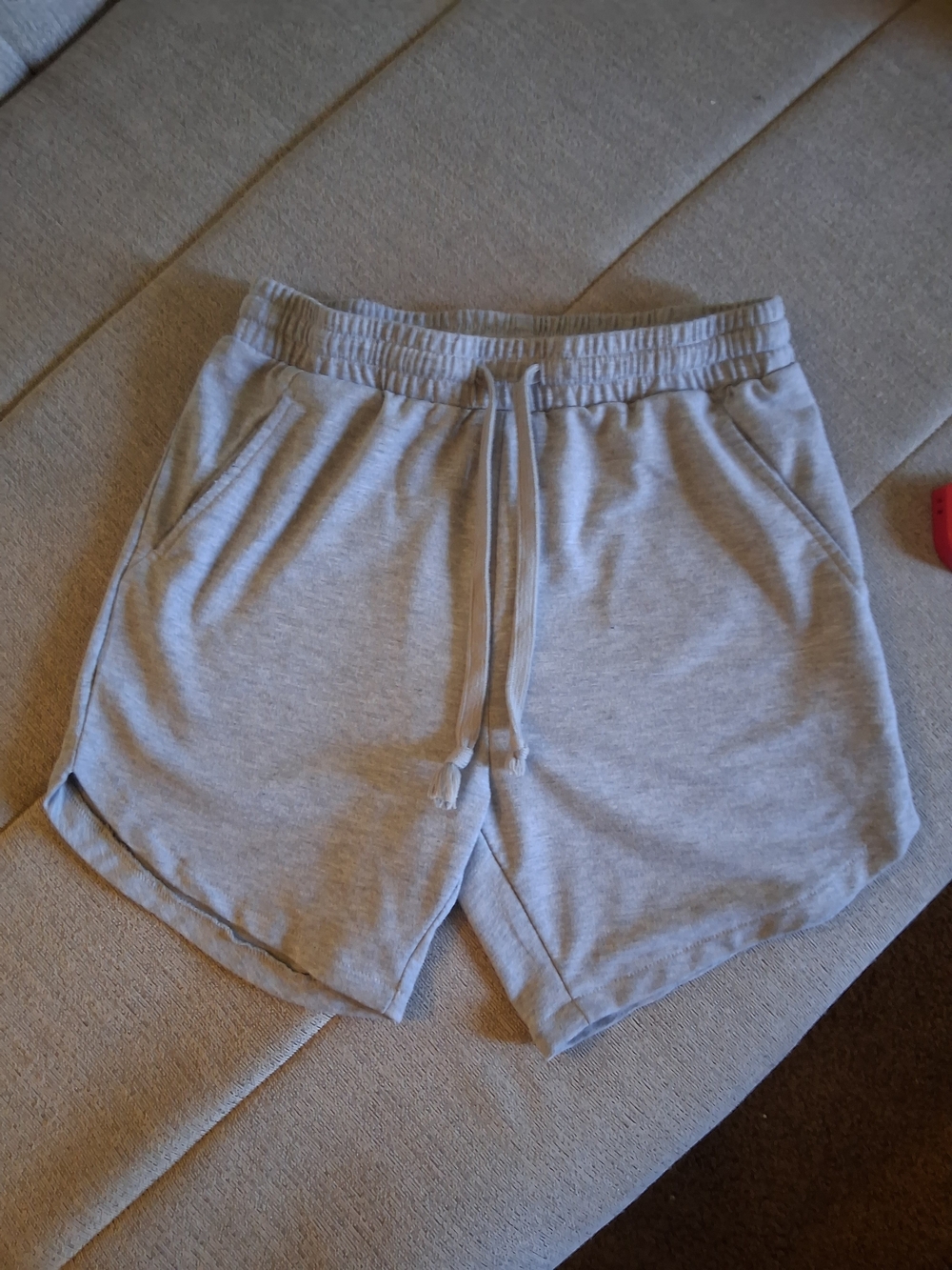 Men's Light Gray Athletic Drawstring Shorts 29" Coofandy